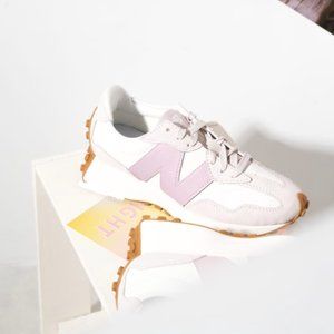 New Balance 327 Casual Womens Sneakers Shoes Moonbeam & December Sky Pink size 6